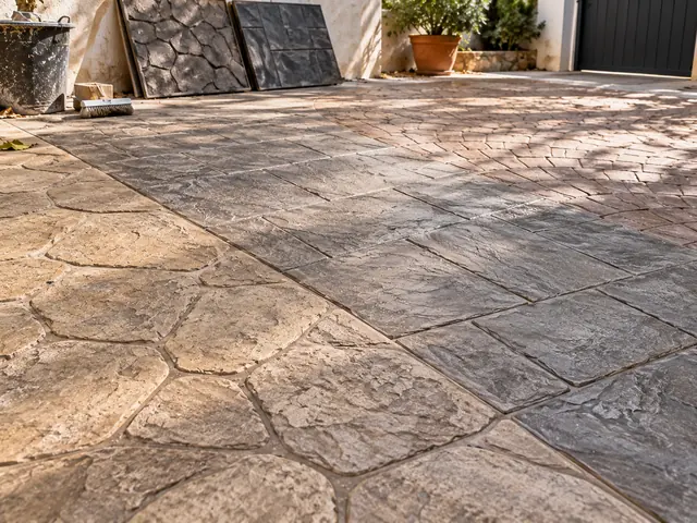 Diferentes texturas y acabados decorativos de hormigón impreso